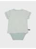 OrganicEra Baby Kurzarm-Bodyshirt in Aqua Melange