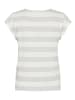 Tamaris V-Shirt in beige-offwhite gestreift