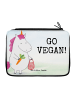 Mr. & Mrs. Panda Faulenzer Einhorn Vegan Design mit Spruch in Weiß