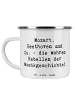 Mr. & Mrs. Panda Camping Emaille Tasse Spruch Klassik Rebellen m... in Weiß