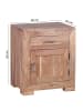 FineBuy Nachttisch in Braun / Akazie / 50x40x60