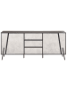 Beliani Sideboard BLACKPOOL in Grau/Schwarz - (W) 177 x (H) 75 x (L) 40 cm