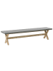 Beliani 3-tlg Gartentisch Set OLBIA in Grau/Braun