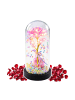 Wisam® Ewige Rose Rosa Herz LED Glaskuppel Kugeln Deko