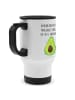 Mr. & Mrs. Panda Thermosbecher Avocado Glücklich mit Spruch in Weiß