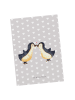 Mr. & Mrs. Panda Postkarte Pinguin Liebe ohne Spruch in Grau Pastell