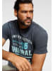 Man's World T-Shirt in dunkelblau-graublau