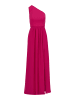 Adrianna Papell Langes Abendkleid One Shoulder Chiffon Gown in Bright Magenta