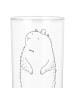 Mr. & Mrs. Panda Wasserglas Murmeltier mit Spruch in Transparent