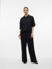 Vero Moda Hemd mit lockerem Schnitt Bluse Halbarm in Schwarz