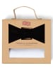 Finshley & Harding London Fliege und Einstecktuch in schwarz weiß - 0001