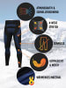 normani 2 x Thermounterhose Lange Skiunterwäsche für Herren in Blau/Schwarz