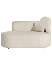 Beliani Chaiselongue VANVEY in Beige/Schwarz - (W) 147 x (H) 73 x (L) 78 cm