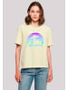 F4NT4STIC Tee I BELIEVE UFO Alien Raumschiff Retro in softyellow