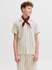 JACK & JONES Junior Jorcoba Kurzarmhemd Gestreift in antique white