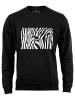 Cotton Prime® Sweatshirt Black & White Zebra Eye in Schwarz