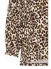 Pulz Kurzarm-Bluse PZCHARLOTTE Regular fit in Brown Animal Printed