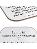 Mr. & Mrs. Panda Glasuntersetzer Spruch Kundensupporterin Heldin... in Weiß