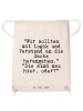Mr. & Mrs. Panda Gym Rucksack "Wir sollten mit Logik... mit Spruch in Creme