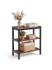relaxdays Beistelltisch "Industrial" in Braun/ Schwarz - (B)60 x (H)61 x (T)30 cm