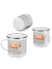 Mr. & Mrs. Panda Camping Emaille Tasse 6. Hochzeitstag Zuckerhoc... in Heather Grey