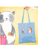 Mr. & Mrs. Panda Tragetasche Hase Igel mit Spruch in Sky Blue