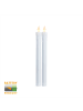 STAR Trading LED Stabkerze Presse 2er-Set, weiß, 25cm in Weiß
