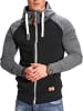 behype Sweatjacke - BHSILA Hoodie Weicher Kapuzenpullover Sweatshirt in Schwarz