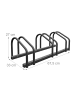 relaxdays Fahrradständer in Anthrazit - (B)67,5 x (H)27 x (T)33 cm