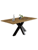 58 aufm Kessel ESSTISCH ausziehbar Elda 1 160x90x75 Schwarzstahl/Plankeneiche