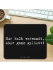 Mr. & Mrs. Panda Mauspad Halbbruder Liebe mit Spruch in Schwarz