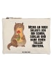 Mr. & Mrs. Panda Schminktasche Otter Blumenstrauß mit Spruch in Weiß