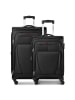 Wenger Beaumont 4-Rollen Kofferset M+L mit Dehnfalte black