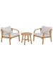 MCW Aluminium Lounge-Set P82, Holz-Optik creme