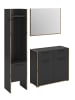 ebuy24 Garderobenmöbel Bueno (3-teilig) Schwarzgrau 152 x 37 cm
