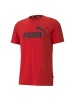 Puma T-Shirt 1er Pack in Rot/Schwarz