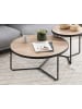 Beliani Couchtisch MELODY in Braun/Schwarz - (W) 80 x (H) 40 x (L) 80 cm