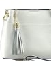 Florence Florence Umhängetasche, Handtasche Leder weiß ca. 30cm