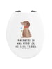 Mr. & Mrs. Panda WC Brille Hund Blume mit Spruch in Weiß