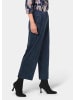 GOLDNER Hose Trendstarke Culotte in Velourslederoptik in tintenblau