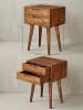 KADIMA DESIGN Nachtkonsole | Sheesham, 47x66x36cm, 2 Schubladen