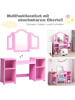 COSTWAY 2 in 1 Schminktisch in Rosa