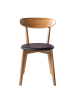 home24 Esszimmerstuhl Bogmoor (2er-Set) in Esche Schwarz