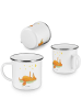 Mr. & Mrs. Panda Emaille Tasse Fuchs Sterne ohne Spruch in Weiß
