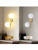 ZMH Wandleuchte in gold 2-flammige E27 Glas Modern