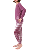 NORMANN Frottee Pyjama Schlafanzug langarm Bündchen und Pferd - 50652 in beere