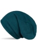 styleBREAKER Feinstrick Beanie Mütze in Petrol