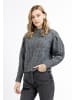 DreiMaster Vintage Damen Strick Pullover in DUNKELGRAU MELANGE