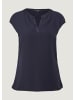 comma T-Shirt kurzarm in Blau