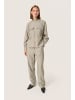 Soaked in Luxury Langarm-Bluse SLVivica Gerade Passform in Melange Suiting
